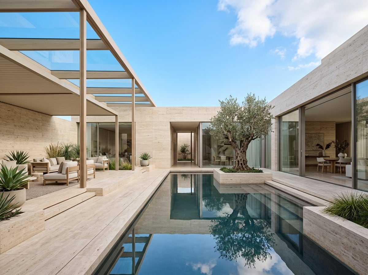 Laxminarayan architectural courtyard with natural daylight